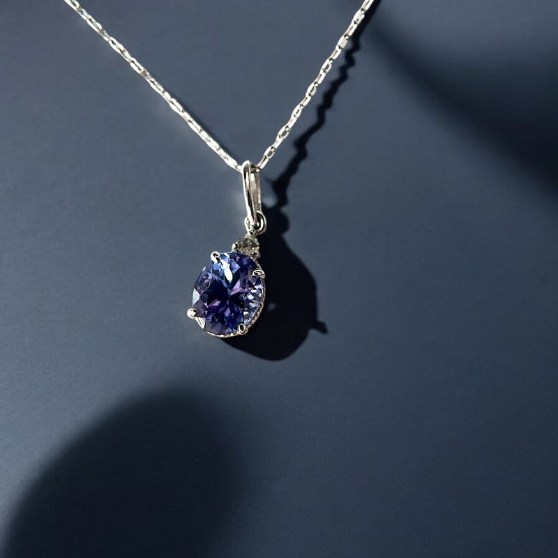 13/美品 Pt950 タンザナイト1.90ct ダイヤ ペンダントトップ 13/美品 Pt950 タンザナイト1.90ct ダイヤ ペンダントトップ