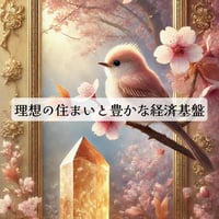 27.桜舞う神聖な世界と黄金の光が結ぶ理想の住まい　家族の成長を見守り安定と豊かさを与える【ダウンロード版オラクルカード】【開運レイキ】
