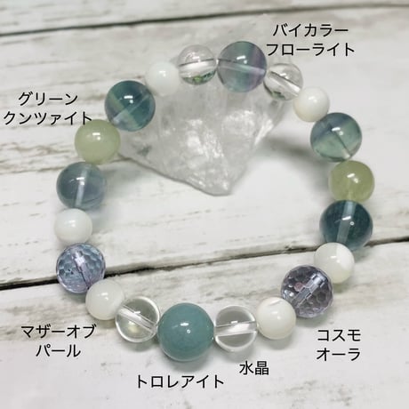 宇宙の調和と心の癒し　トロレアイトブレスレット　ポストカード付