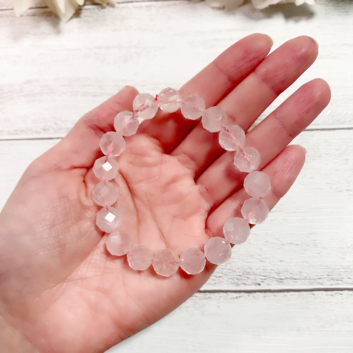 愛と癒しの石 ローズクォーツ カット 9-10.5mm | pundarika