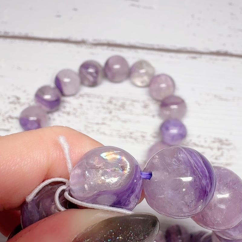 天然石エンジェルシリカ エンジェルシリカ（クォーツ入りチャロアイト）｜産地・ロシア