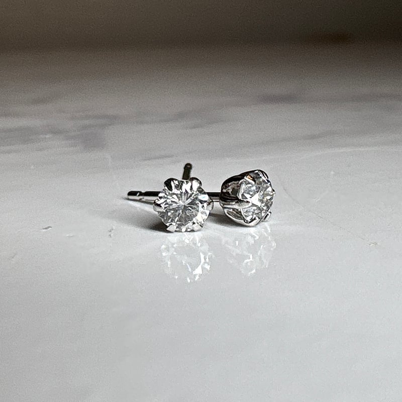 ピアス］PT900ダイヤモンドピアス【受注生産】【工房応援】 | pundarika