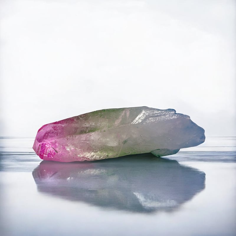 オーラクォーツ 虹色に輝く三色の癒し石 精神・感情・判断力を