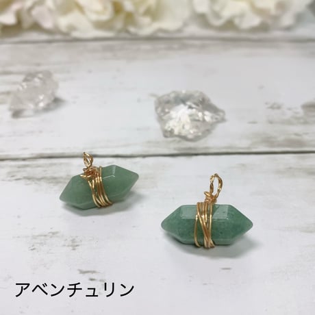 k18gp ころんと可愛いダブルポイントペンダントトップ