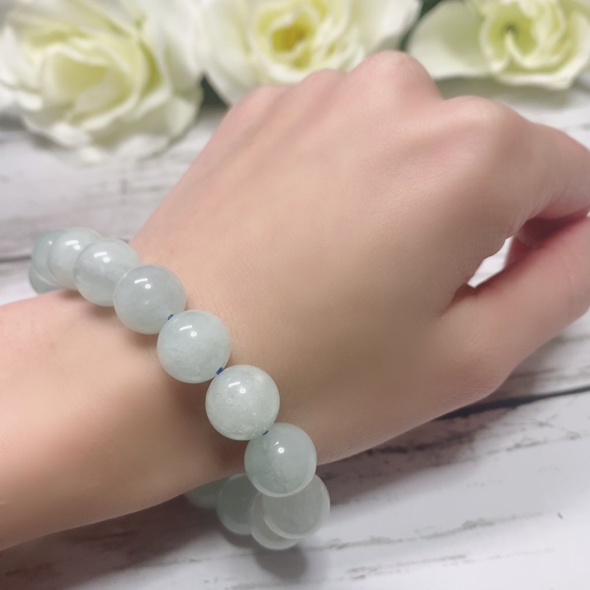 アクセサリー 1504心を落ち着かせる✨️グリーンアクアマリン