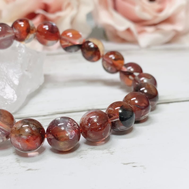 鑑別書付き！高品質⭐︎10mm レッドオーロラクォーツ 鑑別書付き！高品質⭐︎10mm レッドオーロラクォーツ