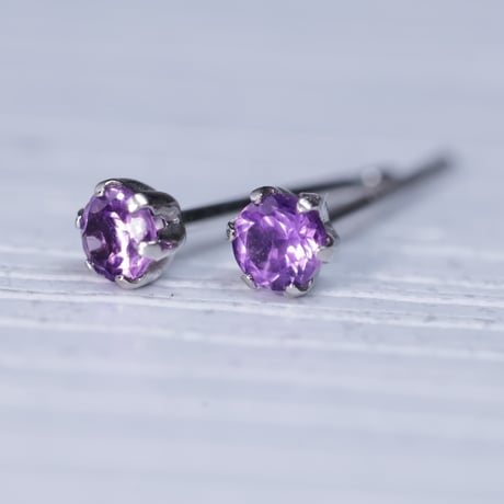 ［ピアス］工房応援企画　PT900　アメジスト　ピアス