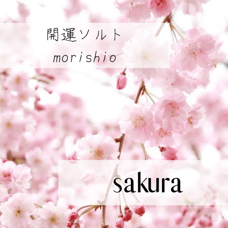 【桜福袋】サクラソルト季節のものに関わって時節の運を取り入れて開運ソルトsakura