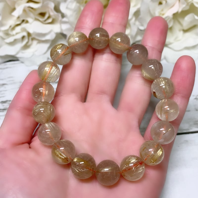 豊かさ・強化・直感】ゴールドルチルクォーツ 11.5-12mm A | pundarika