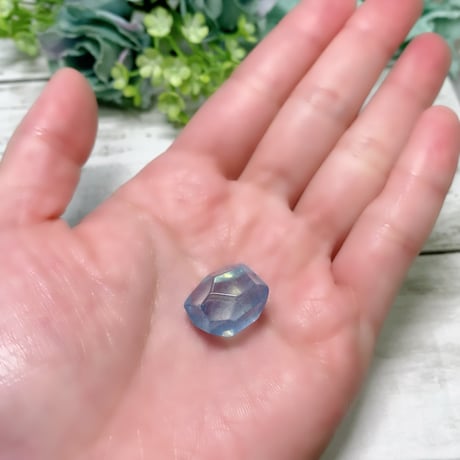 青い海の守護　ラフカット アクアマリン タンブル 中3.7～4.1g