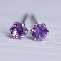 ［ピアス］工房応援企画　PT900　アメジスト　ピアス