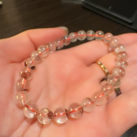 ［ブレスレット］レッドファントム 6.5mm 内径16cm