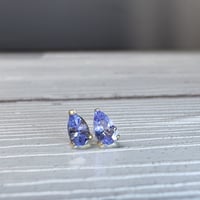 ［ピアス］タンザナイト 18金 0.3ct ティアドロップ