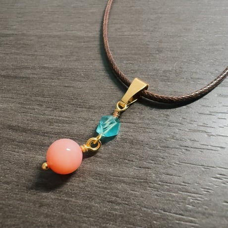 k18gp クリエイティブなアイデア ピンクオパール&アパタイト