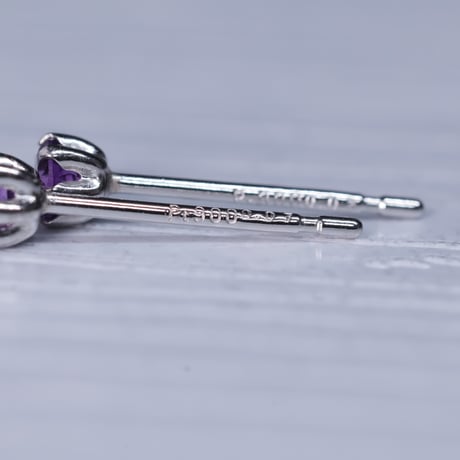 ［ピアス］工房応援企画　PT900　アメジスト　ピアス
