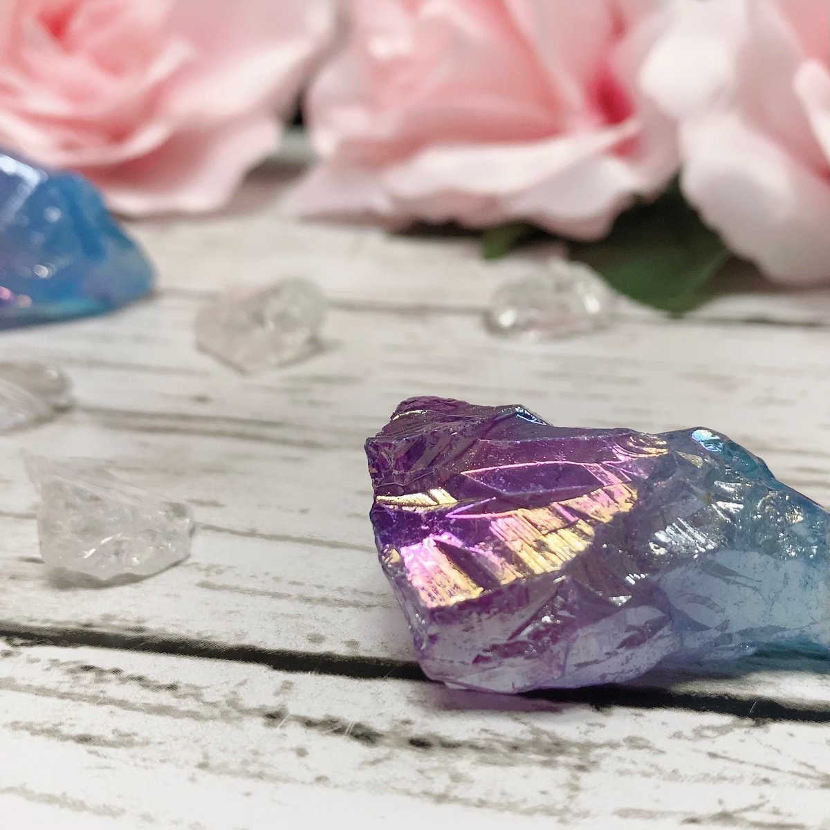 チャネリング✨　パープル　オーラ水晶　クリスタル　クラスター　原石 チャネリング✨ パープル オーラ水晶 クリスタル クラスター 原石