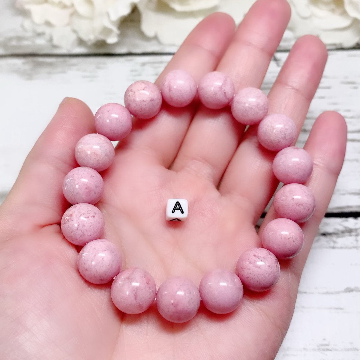 A 桜吹雪の癒し石 サクラロードナイト 11.7mm 内径約16cm | pundarika