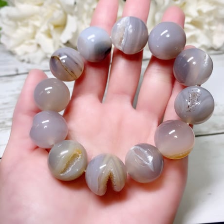 【平和・創造・バランス】瑪瑙ドゥルージー　18.2mm C