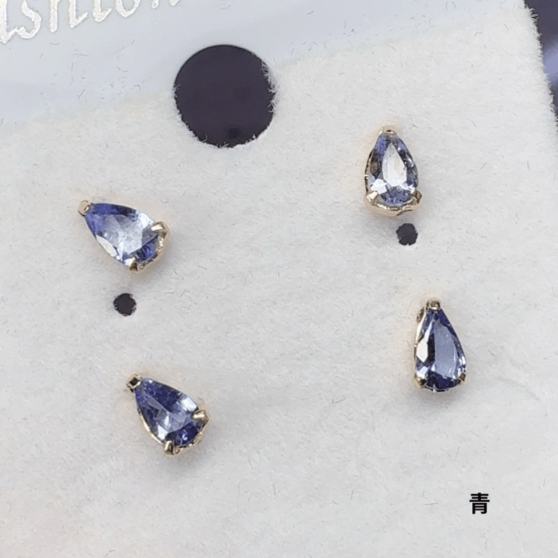 ピアス］タンザナイト 18金 0.3ct ティアドロップ | pundarika