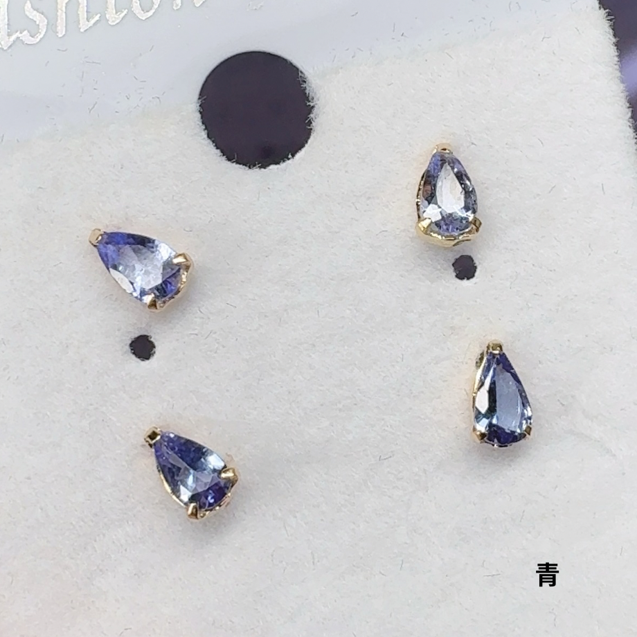 ピアス］タンザナイト 18金 0.3ct ティアドロップ | pundarika