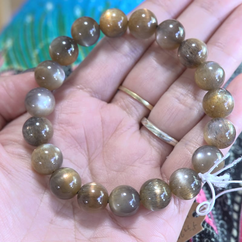 守護と直感の強化 ブラックサンムーンストーン(ブラウン