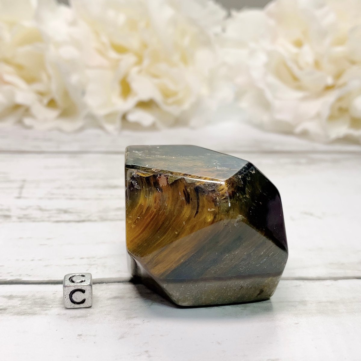 ポリッシュ】縞模様の幸運石 神秘の猫目効果！仕事運と金運を