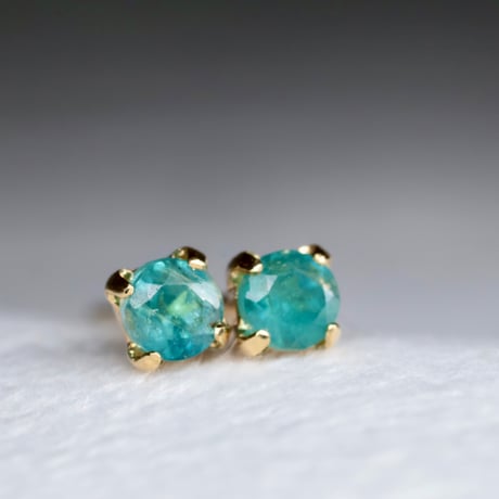 ［ピアス］K18 グランディディエライト　2mm 0.08ct　18金イエローゴールド