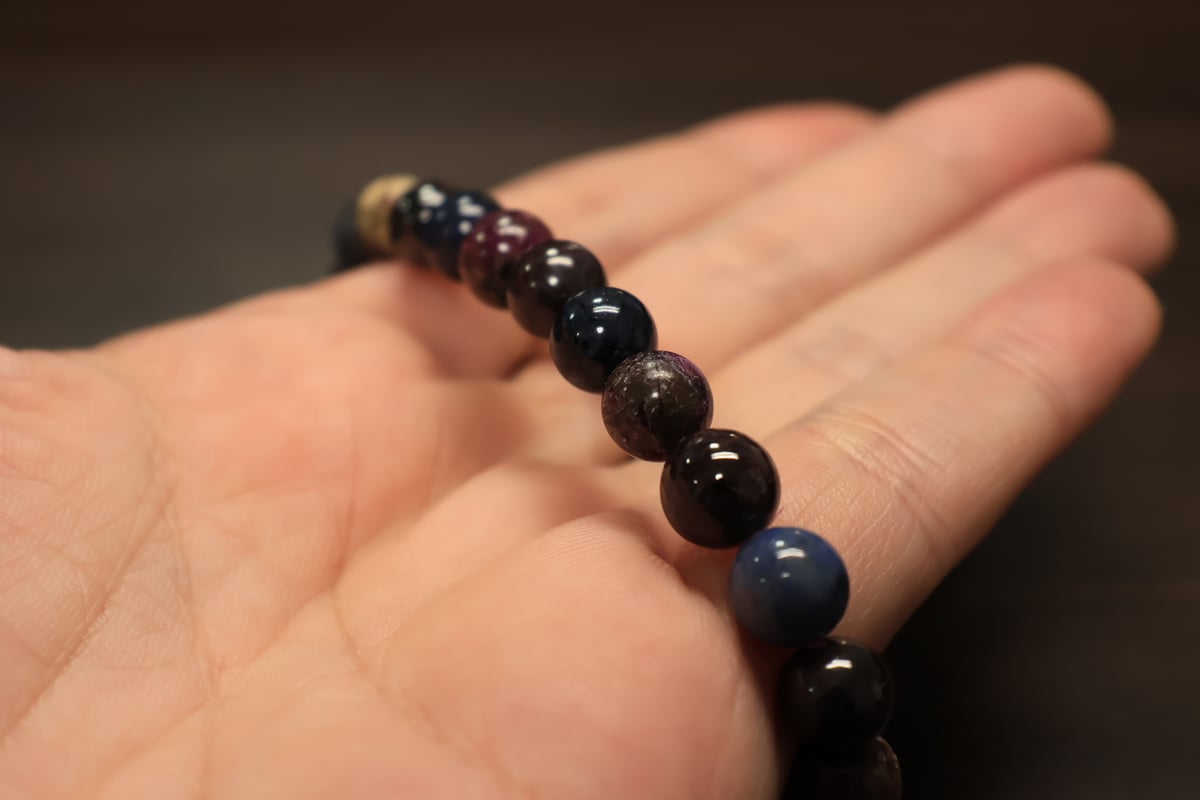 高波動セラミックス／密教 ☆ 結界と浄化 ブレスレット 内径 15 ㎝