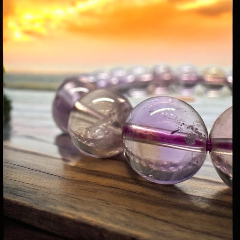 希少】アメトリン 美しき夕焼けの優しさ 紫と黄金の調和