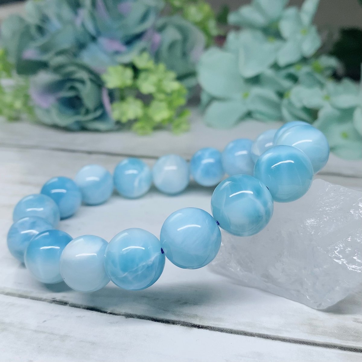 癒しの波紋 ラリマー12.3mm 内径約17cm | pundarika