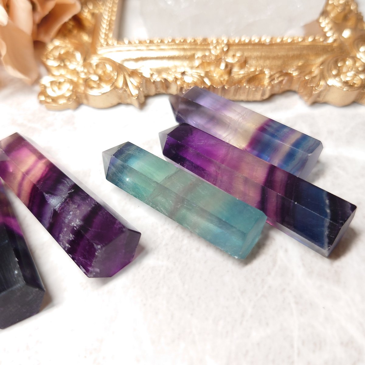 フローライト 六角柱 フローライト 原石 六角柱 蛍石 グリーンフローライト 一点物