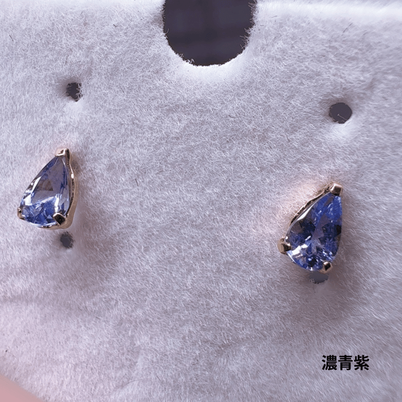 ピアス］タンザナイト 18金 0.3ct ティアドロップ | pundarika