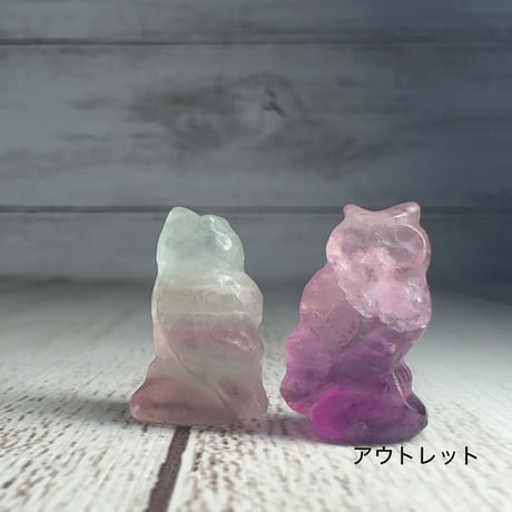 ［彫刻］フローライト　フクロウ　約20mm