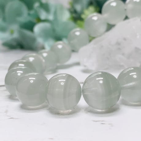 【成長・平和・直感】グリーン千層ガーデンクォーツ　12.7mm B