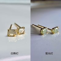 ［ピアス］K18 18金イエローゴールド アレキサンドライト 0.16ct