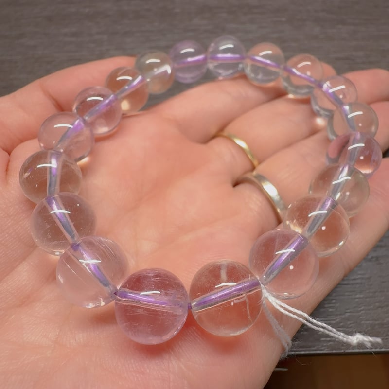 超透明クンツァイトブレスレット9.8 大玉高品質 クンツァイトブレスレット13mm｜マライカ公式通販