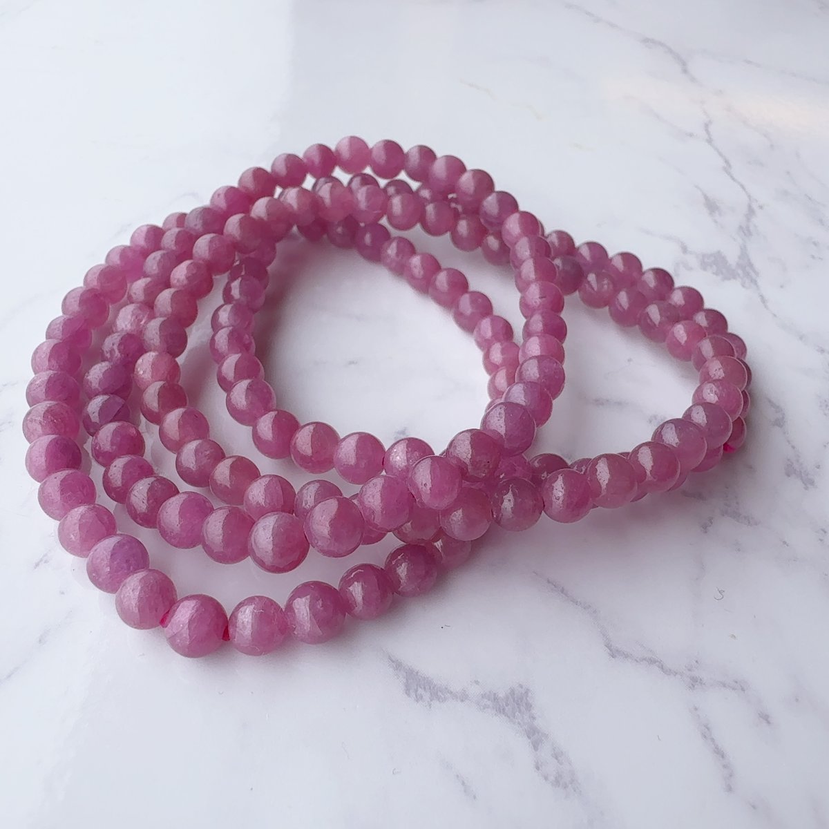 ブレスレット 非加熱ルビー 5mm 内径16〜16.5cm | pundarika