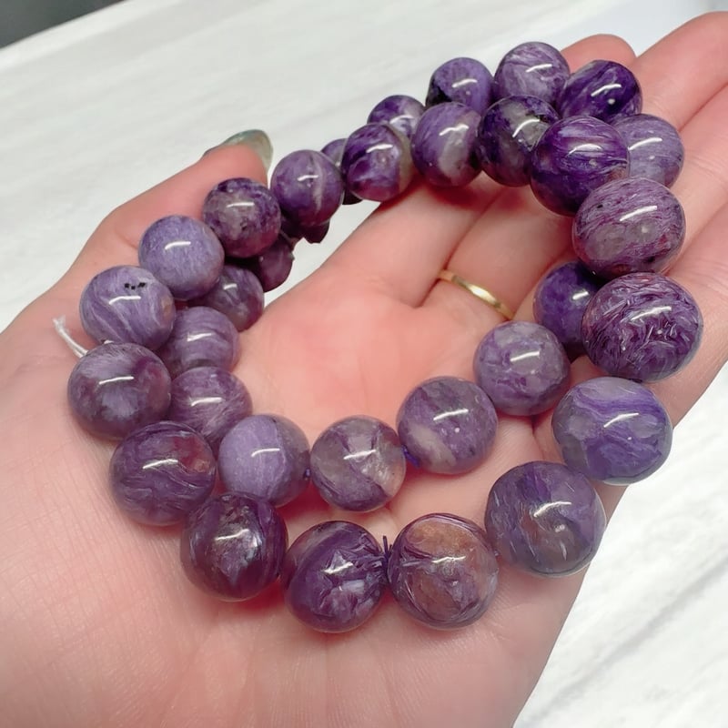 №57 高品質 チャロアイト シリカ デザインブレスレット 天然石 ヒーリング №57 高品質 チャロアイト シリカ デザインブレスレット 天然石