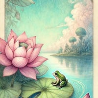 22.祝福されし無垢なる蓮華　安心感を身につけポジティブな人生を開拓【郵送ファンダリカ完全オリジナルオラクルカード】【開運レイキ】