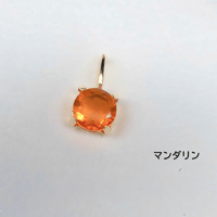 K18YG ペンダント　ファイアオパール　ラウンドカット　4mm　0.15ct