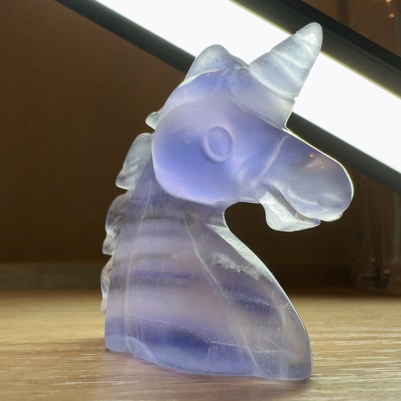 別格品【特別子♡】希少なブルーフローライト ユニコーン 彫刻 置物 大サイズ 別格品【特別子♡】希少なブルーフローライト ユニコーン 彫刻