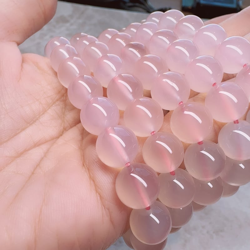 ピンクカルセドニー5A9.5mm 内径16cm | pundarika