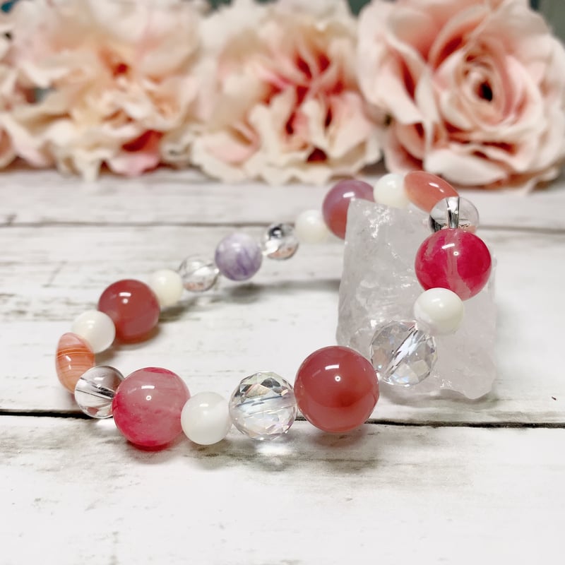 春色の美を纏う七彩の石達 インペリアルロードナイトブレスレット