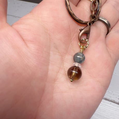 【2way】宝石質使用 不安に揺れない心　静かな強さと穏やかな判断力 瓢箪キーチャーム