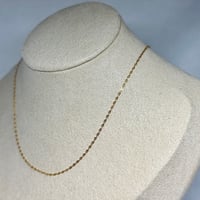 ［チェーン］SV925 k18gp 小豆チェーン ピンチェーン 45cm