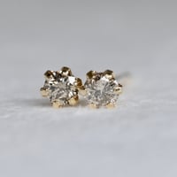 ［ピアス］K18 ダイヤモンド　2mm　0.1ct