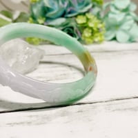 本翡翠グラデーションバングル C 幅約11.4mm 内径約19cm