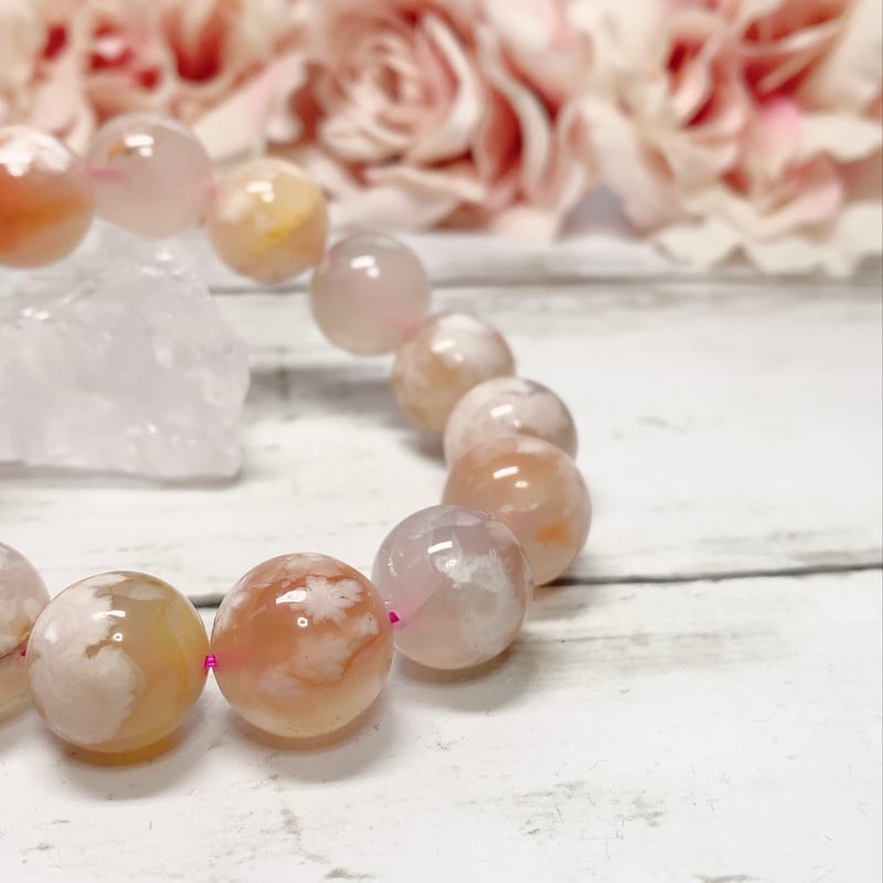 桜フェア】桜瑪瑙チェリーブロッサムアゲート15.3mm | pundarika