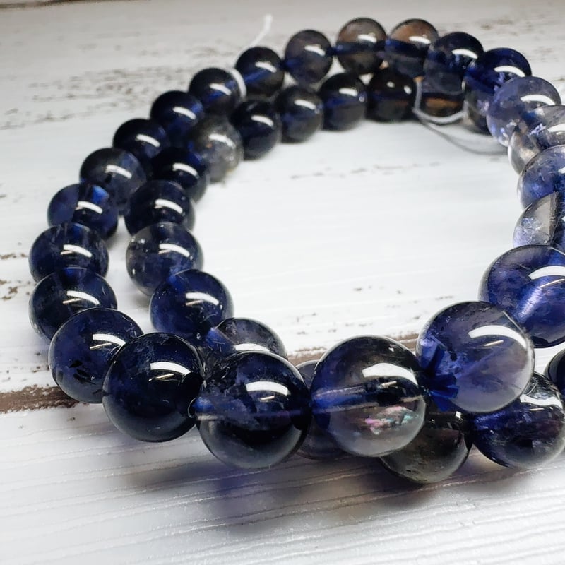 ファイナルグレード】バイカラーアイオライト 8.6mm 内径17cm