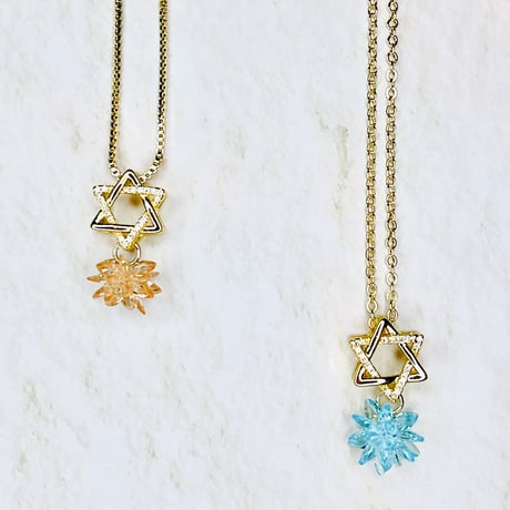 エネルギー統合☆＜六芒星×星の種＞ネックレス【スターシードメッセージ付】